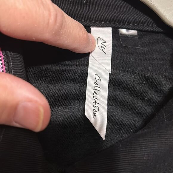 NY Collection Back Jean Jacket with Patches M - Picture 4 of 8